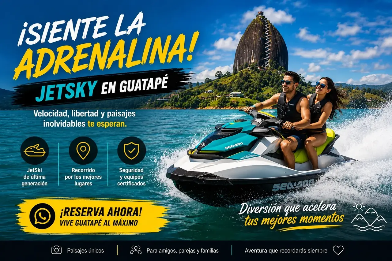 Publicidad de los paseos en Jet Ski