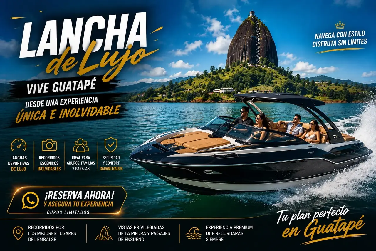Publicidad de los paseos en lancha de lujo